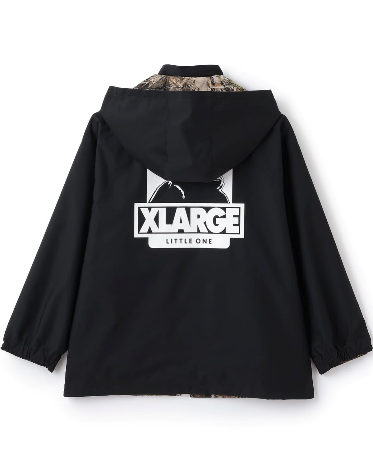 Рубашка-блузон с камуфляжным рисунком «Деревья» и жатой текстурой XLARGE KIDS, Black — фото 2