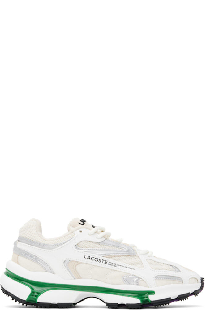 

Бежевые и белые кроссовки L003 2K24 Lacoste