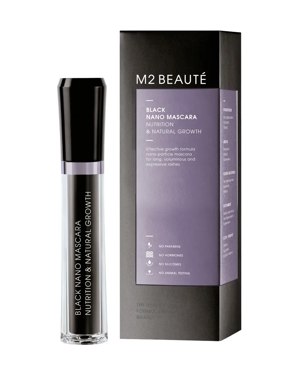 Тушь для ресниц Black Nano Mascara Nutrition & Natural Growth 6 мл M2 Beauté — фото 2