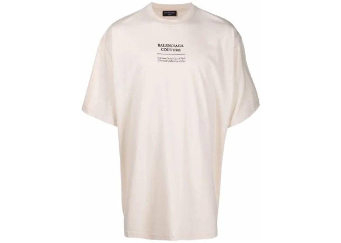 Женская футболка оверсайз с принтом Couture Print Balenciaga, White/Black