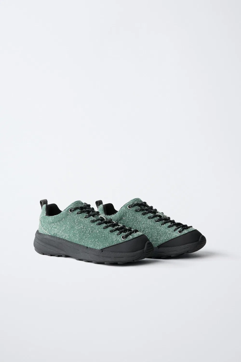 Кожаные кроссовки ZARA, Blue — фото 2