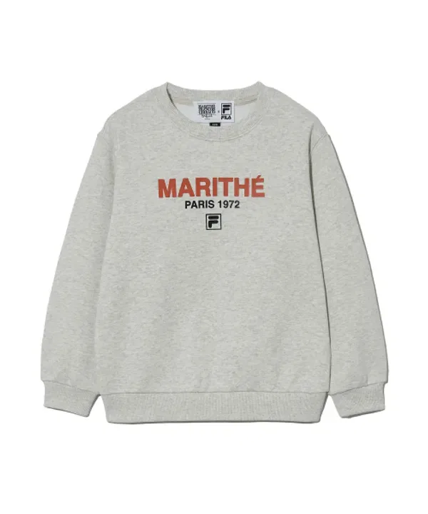 Свитшот детский Mfg x Fila, oatmeal, Marithé Kids — фото 2