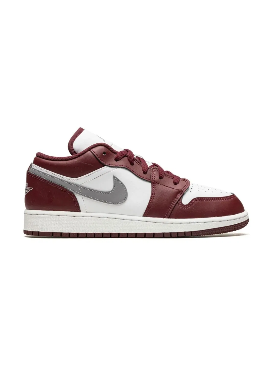Кроссовки Air Jordan 1 Low Bordeaux, красный — фото 3
