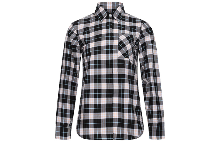Рубашка Burberry, женская, стиль главной улицы, черный/серый/розовый — фото 3