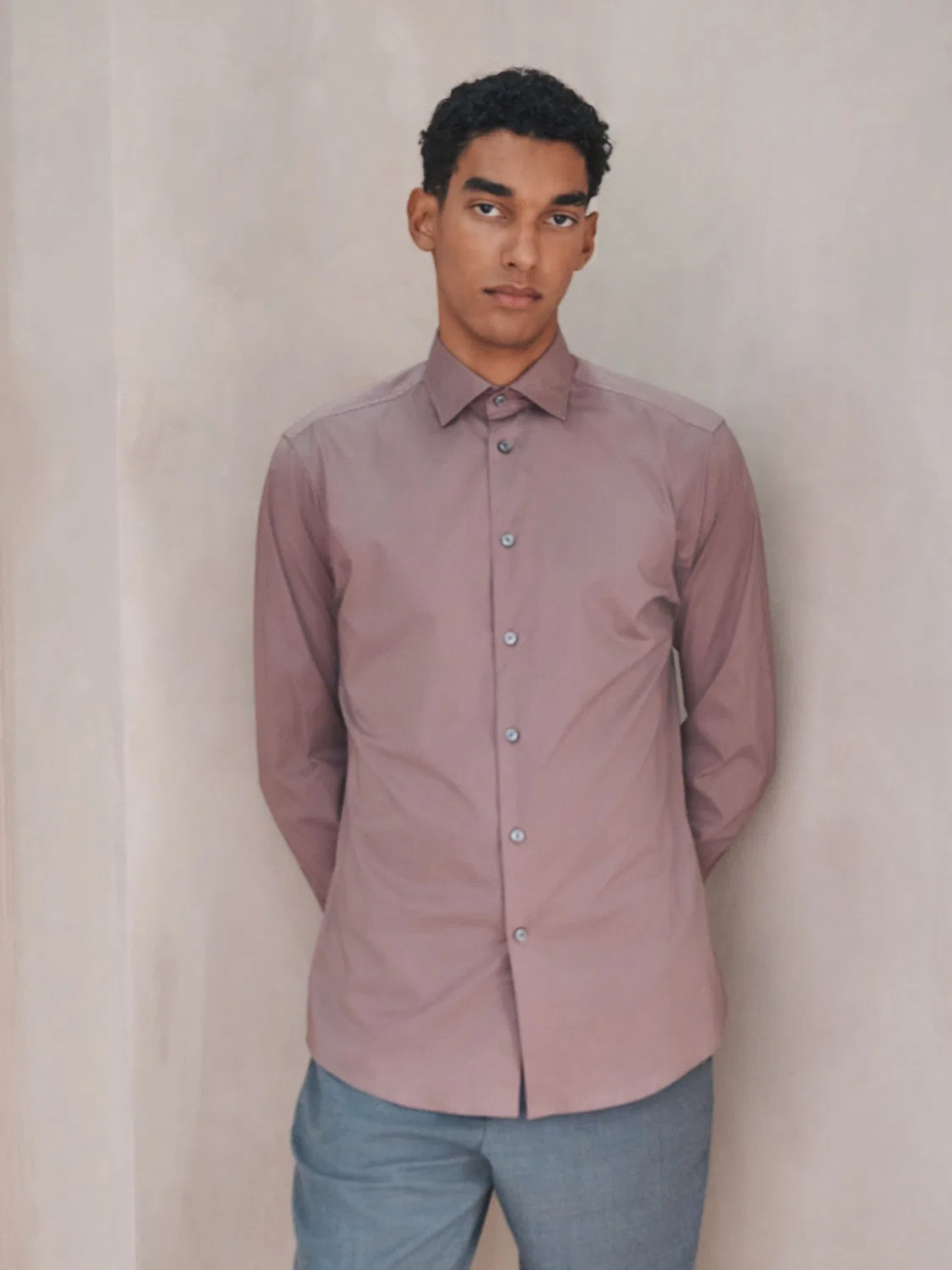 Рубашка формальная, Slim Fit, Dusky Pink Next