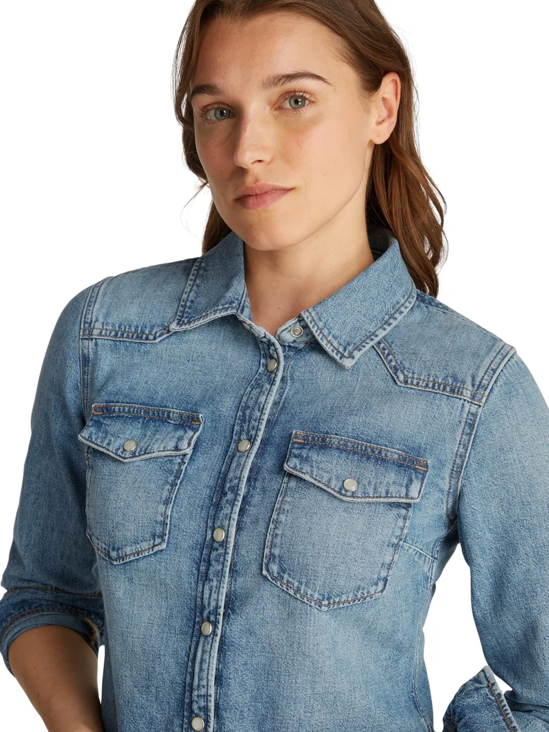 Женская рубашка из хлопка Sam Cotton Tommy Hilfiger, Denim (Sam) — фото 3