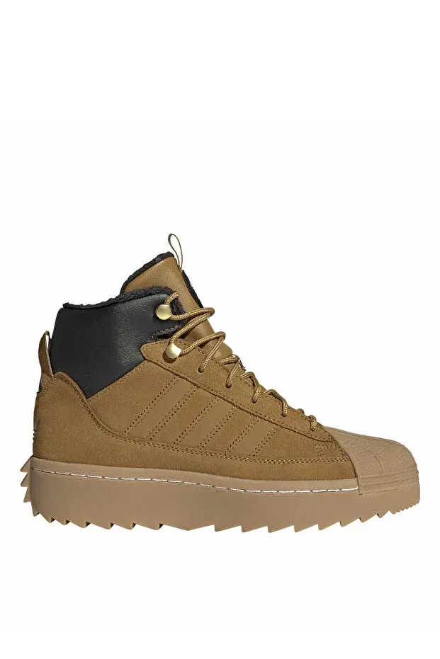 Детские ботинки для девочек на шнуровке Adidas, Dark Sand