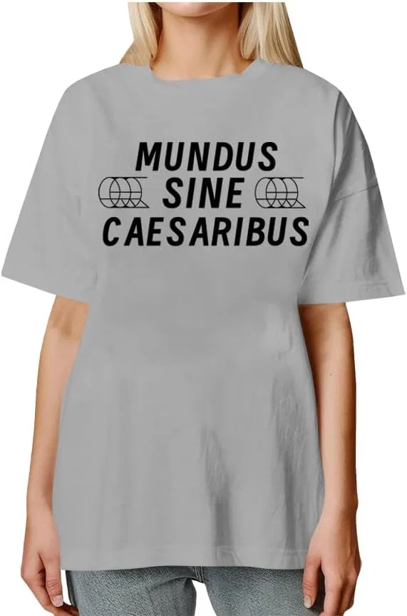 Унисекс футболка с принтом Mundus Sine Caesaribus, Grey