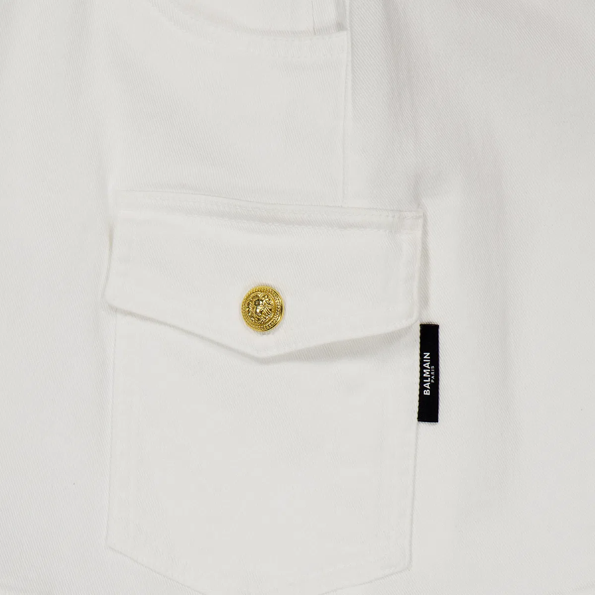 Джинсовая мини-юбка Kids Multi-Pocket Denim Mini Skirt Balmain, White — фото 2