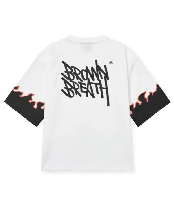 Футболка с коротким рукавом Kids fire 3/4 sleeve tee, Brownbreath Kids, белый — фото 3