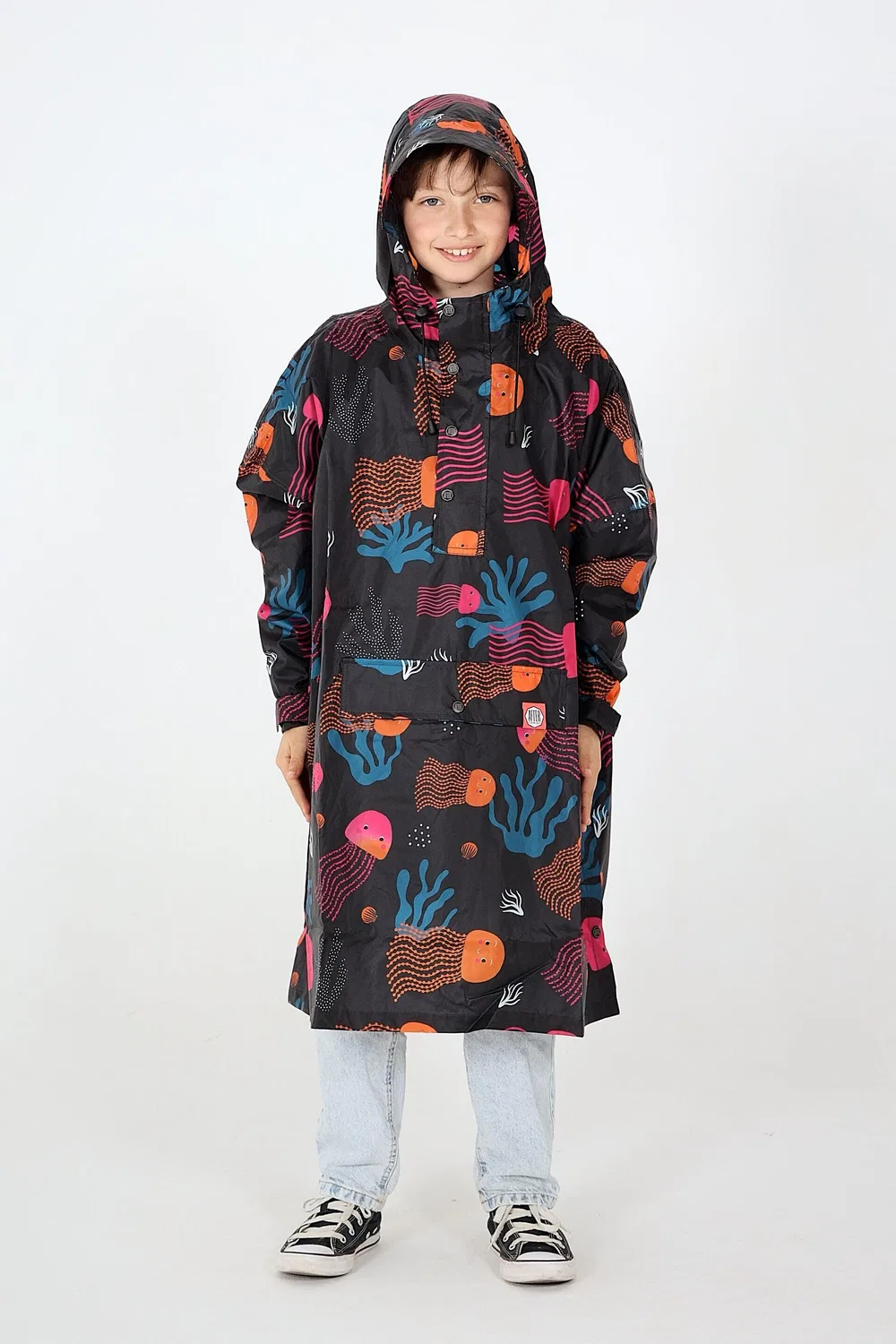 Детский дождевик с капюшоном Jellow After Essentials, Schwarz