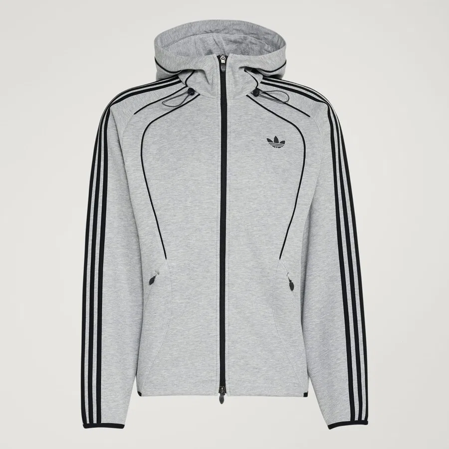Светло-серая худи на молнии ADIDAS ORIGINALS Teamgeist 26, светло-серый — фото 2