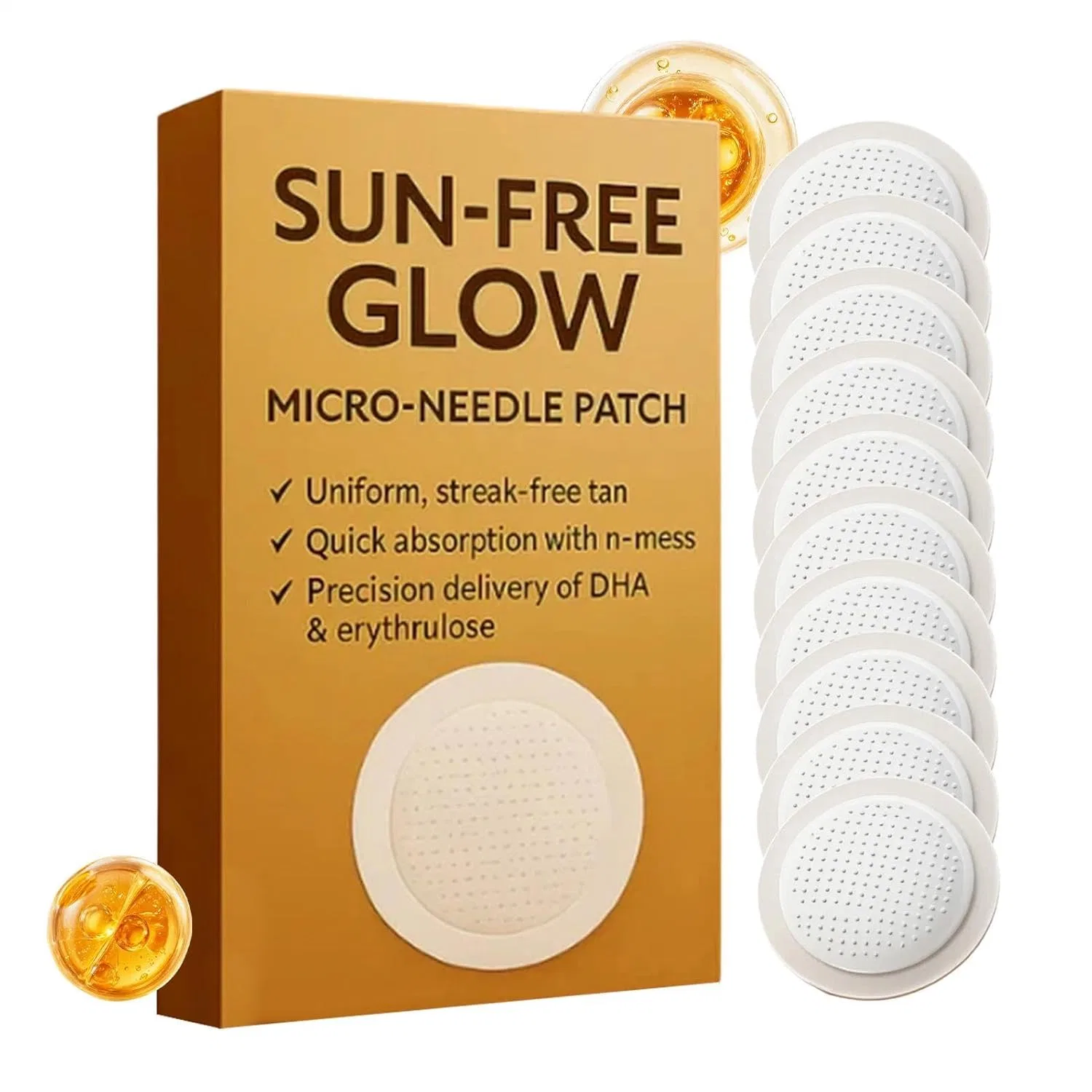 Generisch Пластырь для загара с микроиглами, 10 шт