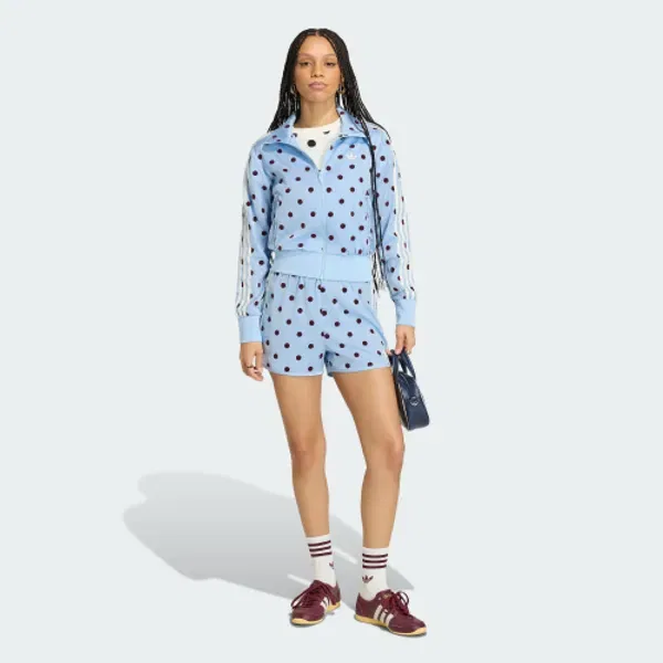 Тренировочная куртка с гороховым принтом, Adidas, сатиновая — фото 4