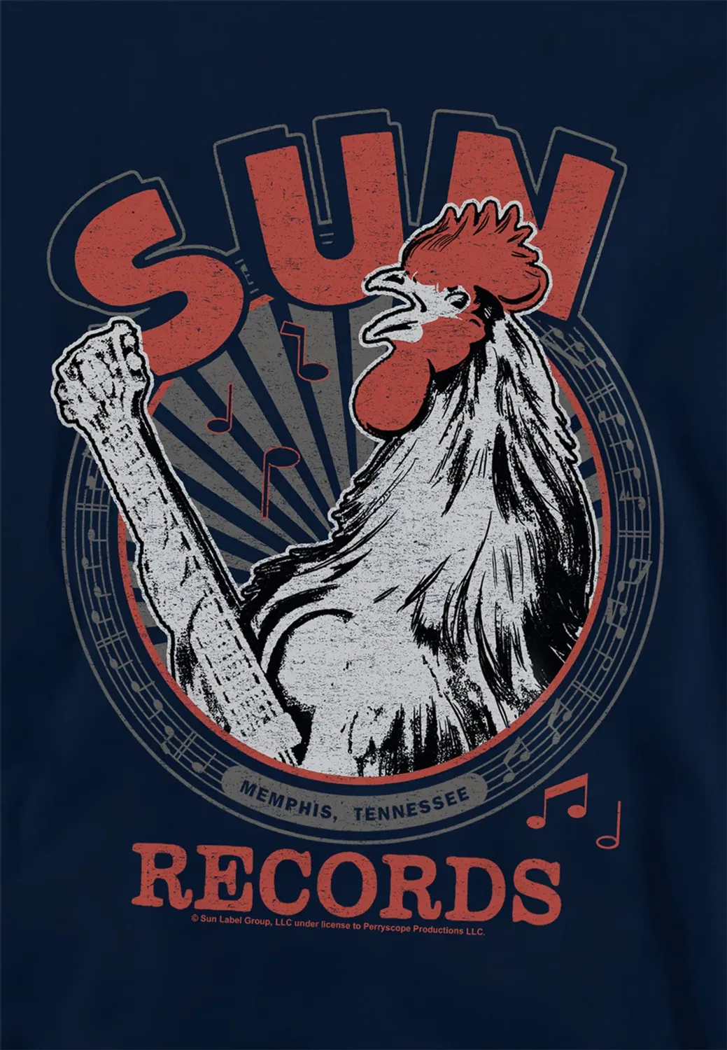 Детский худи с капюшоном Music Youth Kids Pull-over Sun Records, Navy — фото 2