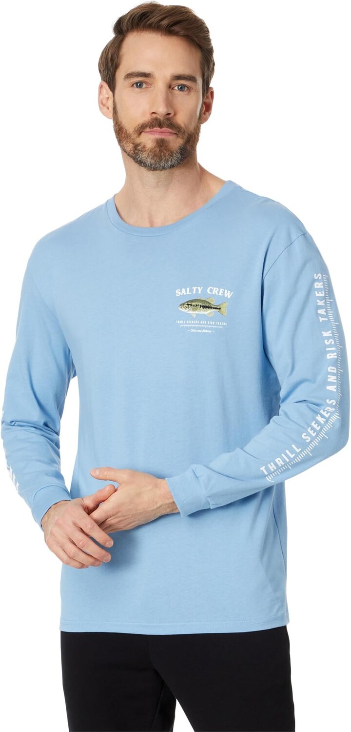 

Футболка Salty Crew Bigmouth Long Sleeve Tee, цвет Marine Blue