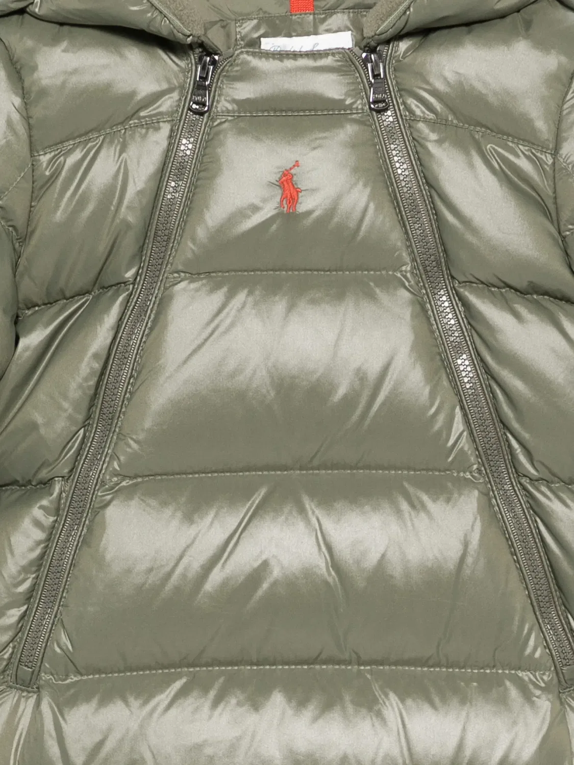 Стеганый зимний комбинезон с капюшоном Polo Ralph Lauren Kids, зеленый — фото 3
