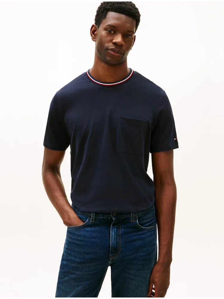 Футболка поло с карманом Regular Fit TOMMY HILFIGER, Navy