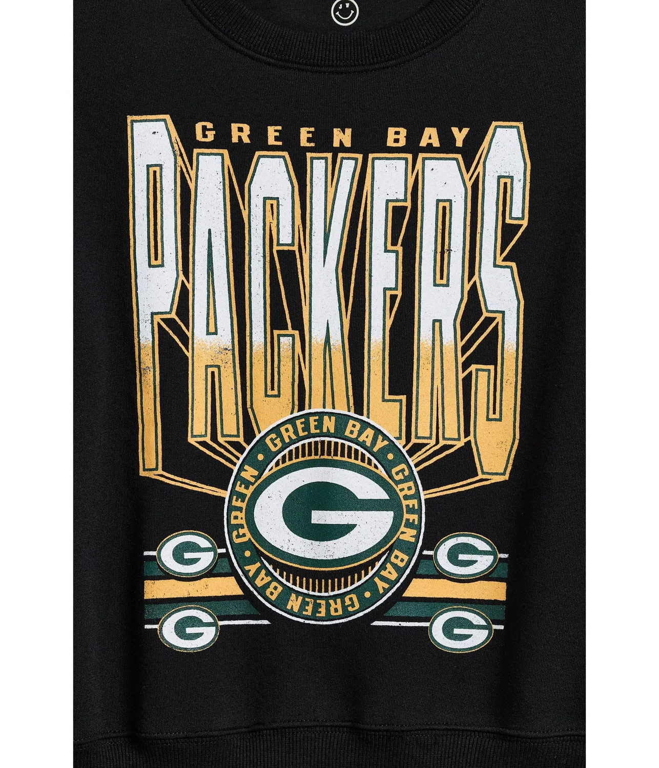 Флисовая толстовка с откидными плечами NFL Green Bay Packers (для маленьких и больших детей) Junk Food Clothing Kids, True Black — фото 3