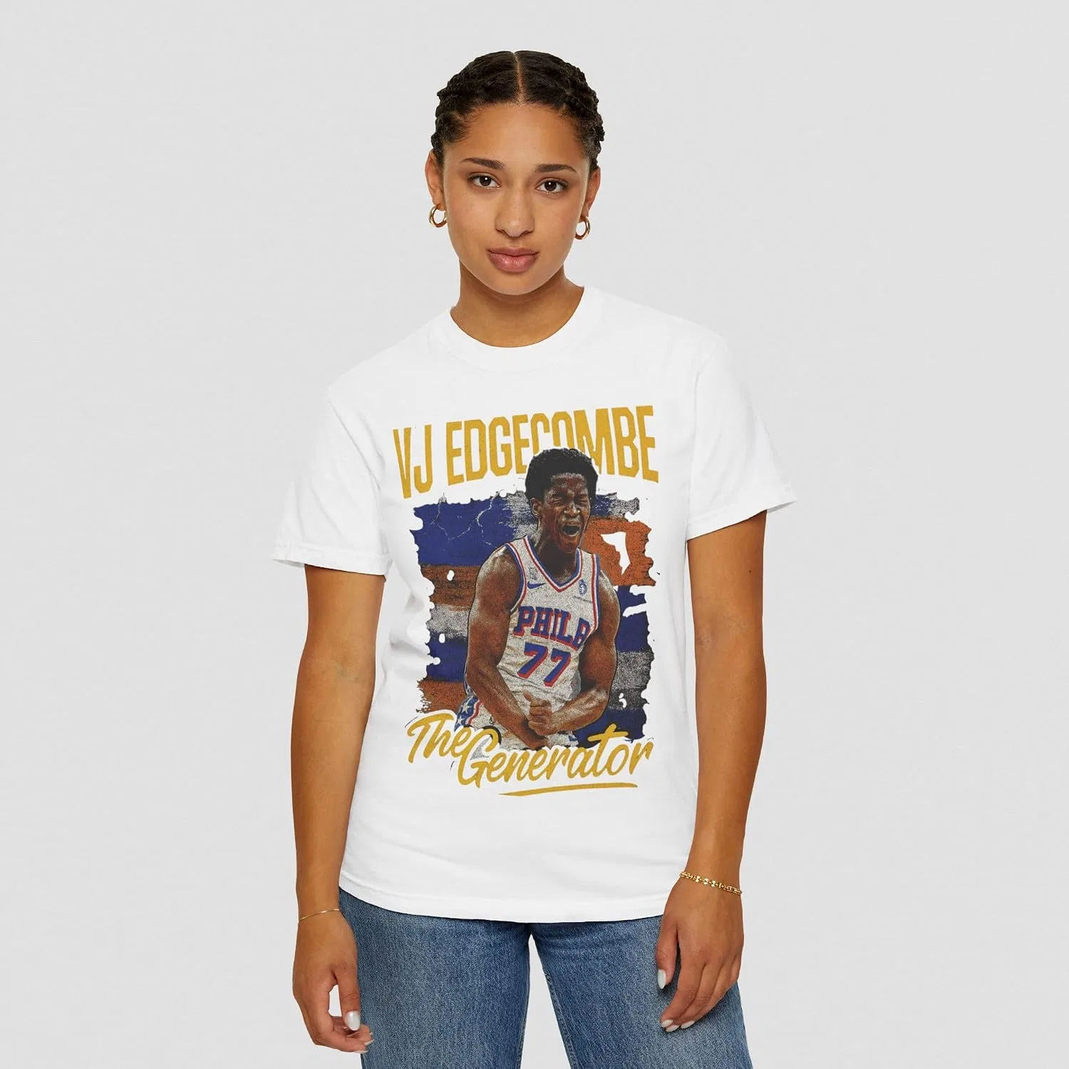 Футболка с графическим принтом VJ Edgecombe Comfort Colors, White — фото 3