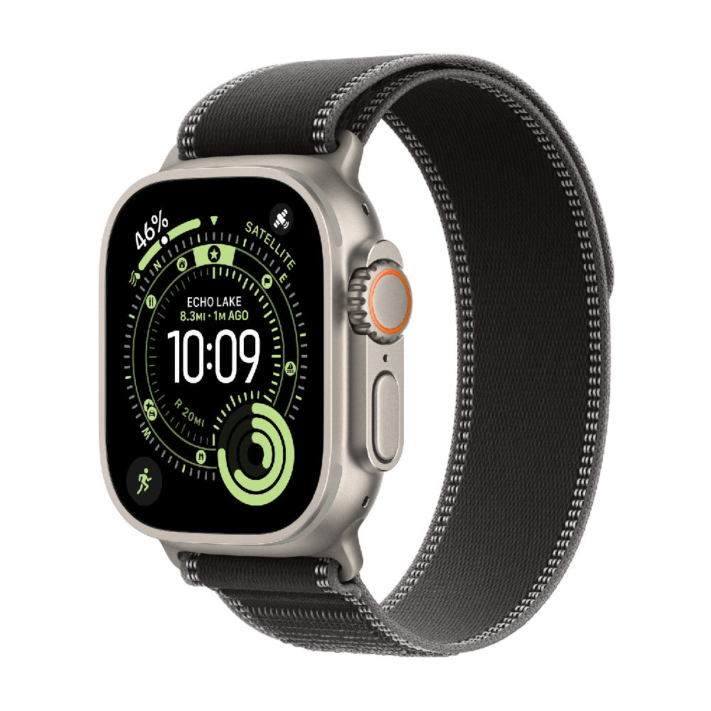 

Умные часы Apple Watch Ultra 3, 49 мм, GPS+Cellular, Natural Titanium Case/Black Charcoal Trail Loop M/L Band, Черный, Умные часы Apple Watch Ultra 3, 49 мм, GPS+Cellular, Natural Titanium Case/Black Charcoal Trail Loop M/L Band