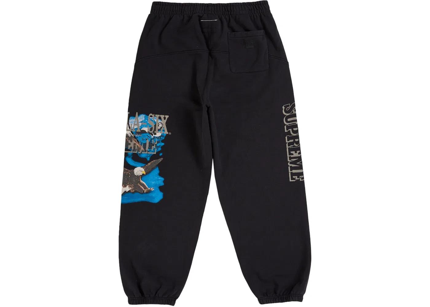 Мужские спортивные штаны с принтом Eagle Sweatpant Supreme, Black — фото 4