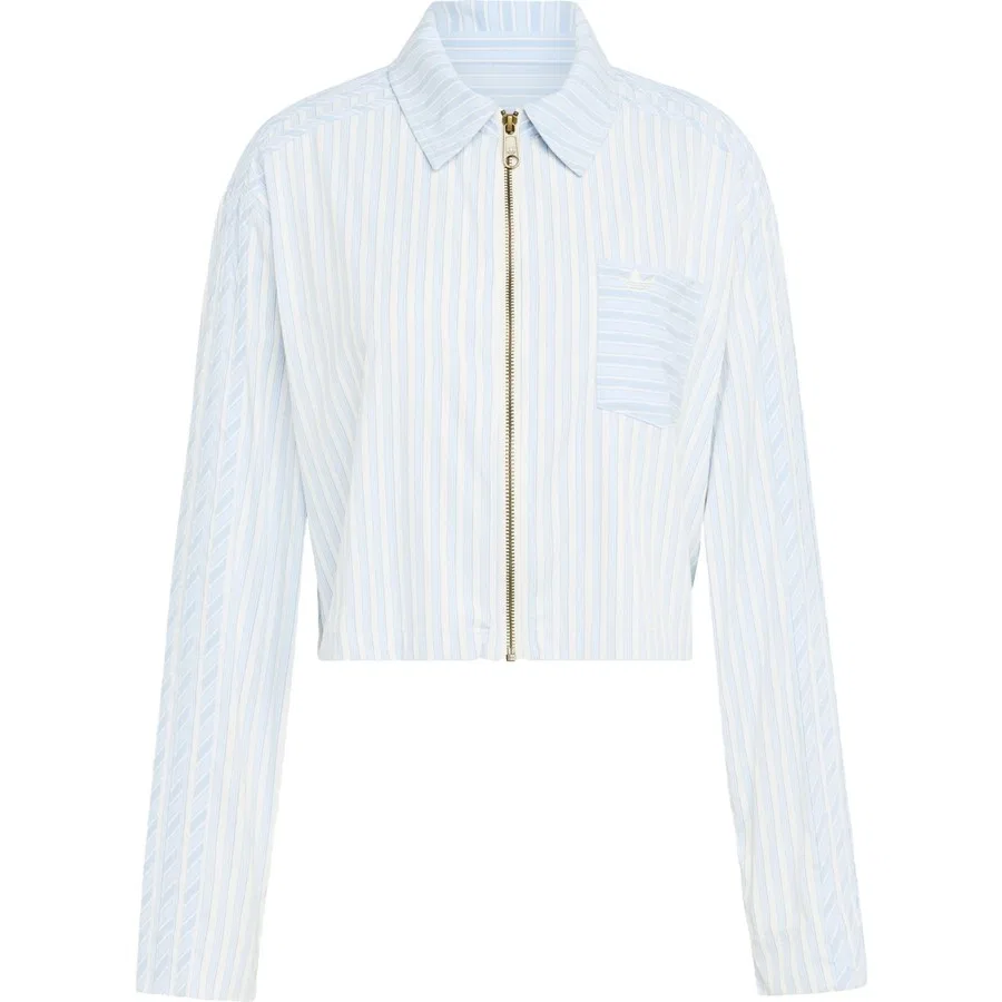 Рубашка поло с длинным рукавом Poplin Shirt adidas, Синий — фото 3