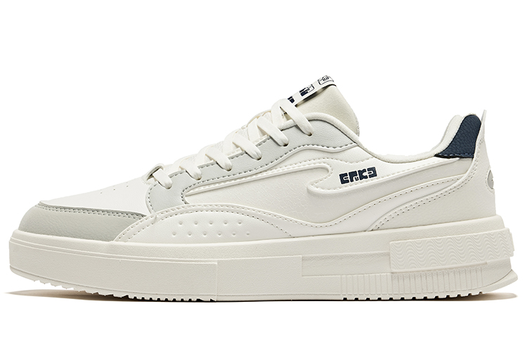 

Шокирующие противоскользящие износостойкие низкие скейтерские кроссовки мужские Microcrystal White White Mist Gray Erke, Microcrystal White/White Dew Gray