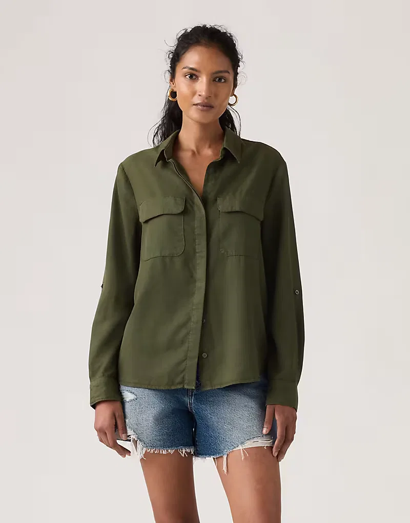 Рубашка-рубашка Levi's Elaine в зеленом цвете — фото 3