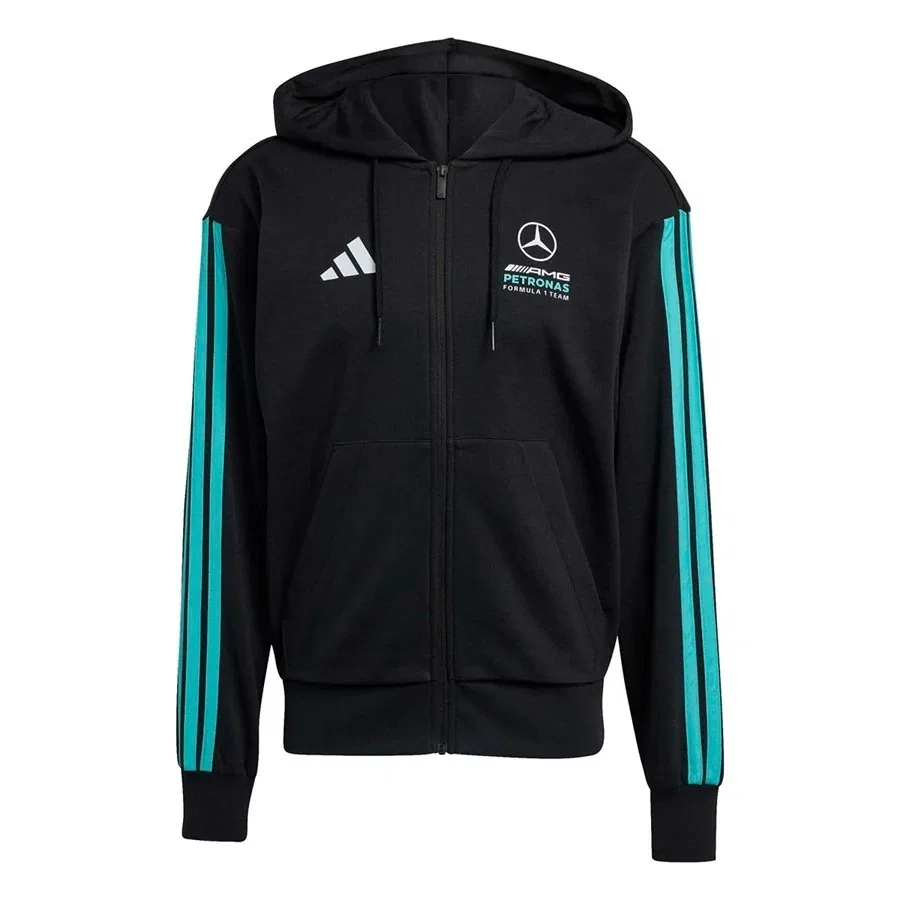 Худи мужское с капюшоном и длинным рукавом adidas, Черный