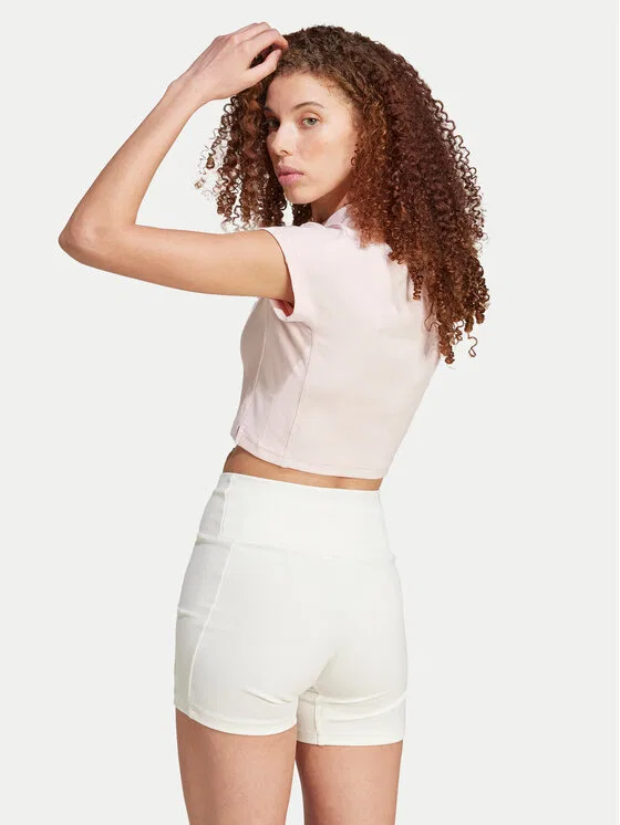 Футболка slim fit Lounge Adidas, розовый — фото 3