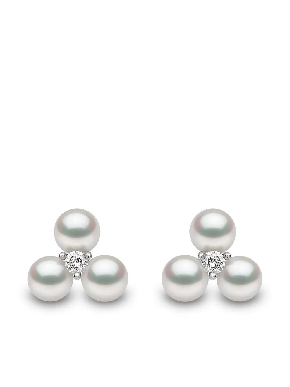 

Серьги-гвоздики Trend из белого золота Yoko London, серебяный