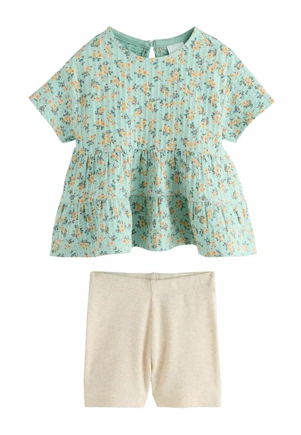 Комплект из блузки и шорт с цветочным принтом Regular fit - short sleeve blouse shorts set - shorts Next ditsy floral, синий