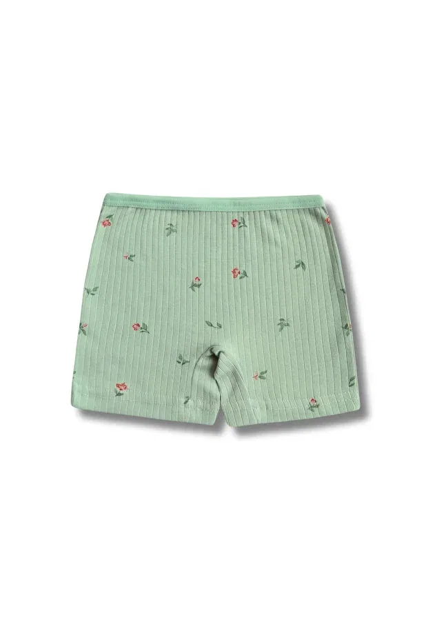 Детские трусы для девочек хлопковые набор 6 шт Panfilia, Pink-White-Green — фото 2
