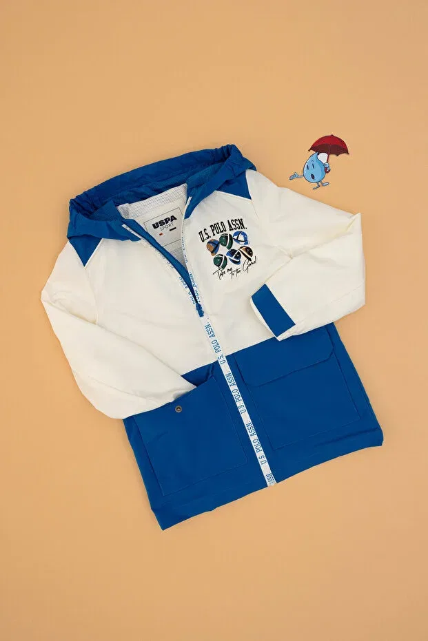 Детское зимнее пальто для девочек с капюшоном U.S. Polo Assn., Cobalt