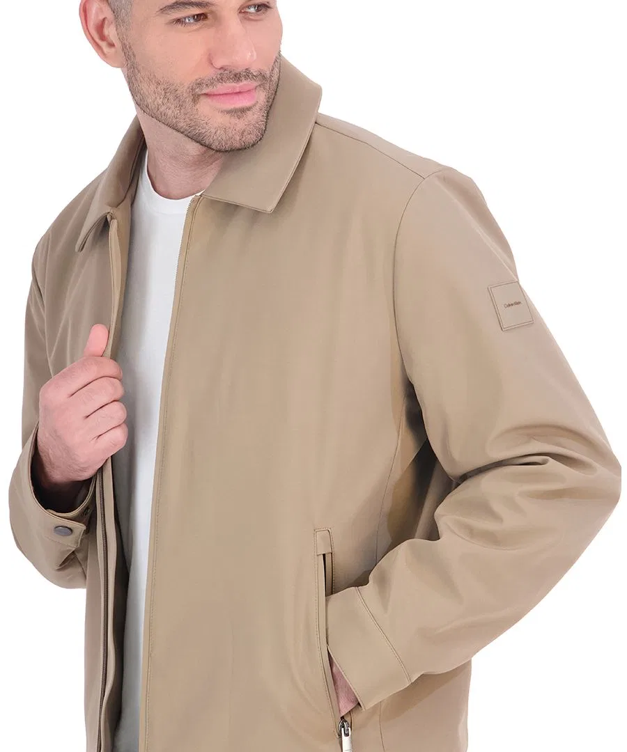 Мужская стеганая куртка с воротником-стойкой Flex Tech Quilted Inner Calvin Klein, Caribou — фото 3