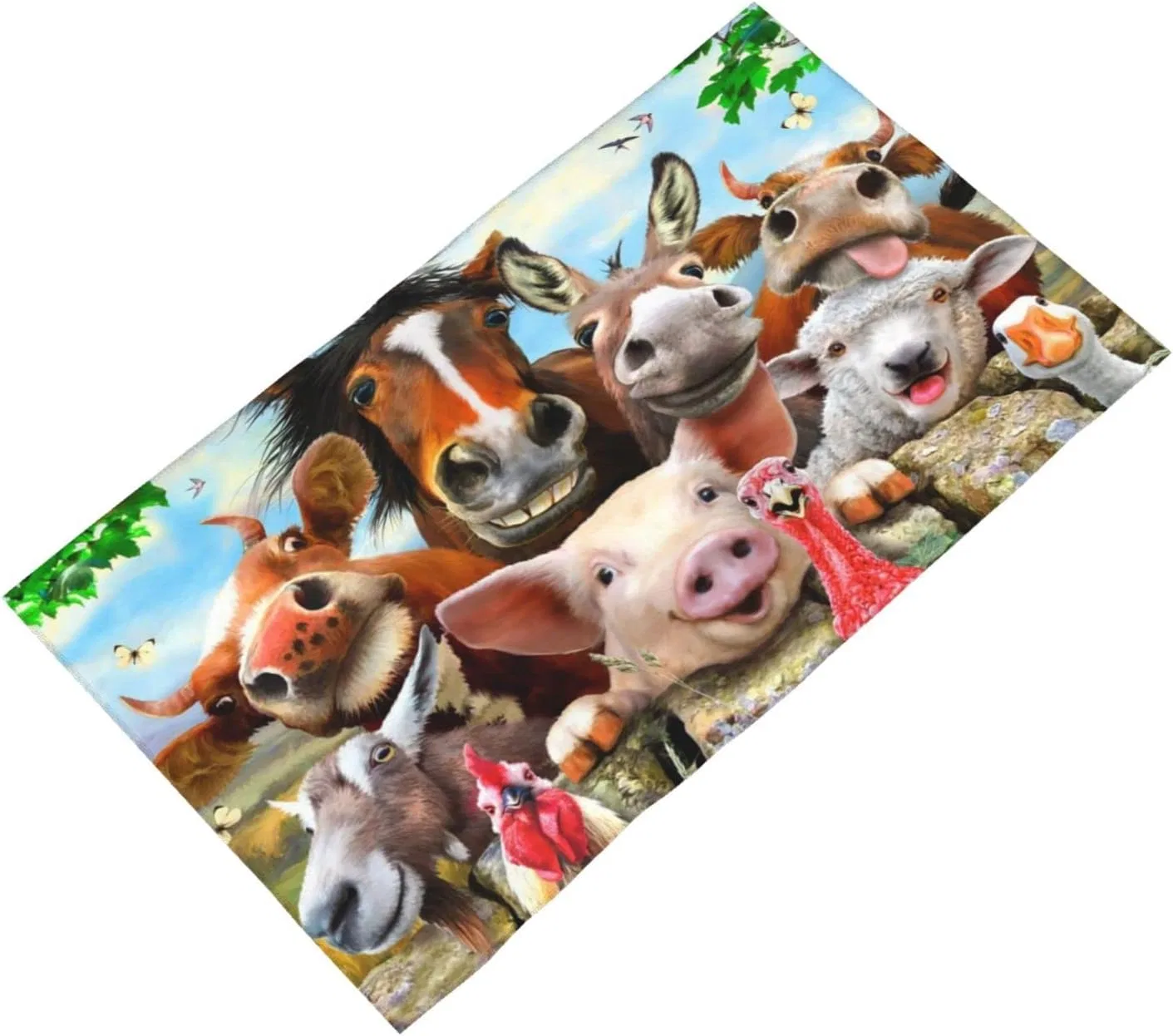 Полотенца Farm Animals из полиэстера и хлопка, Zimbro, 1 шт — фото 2