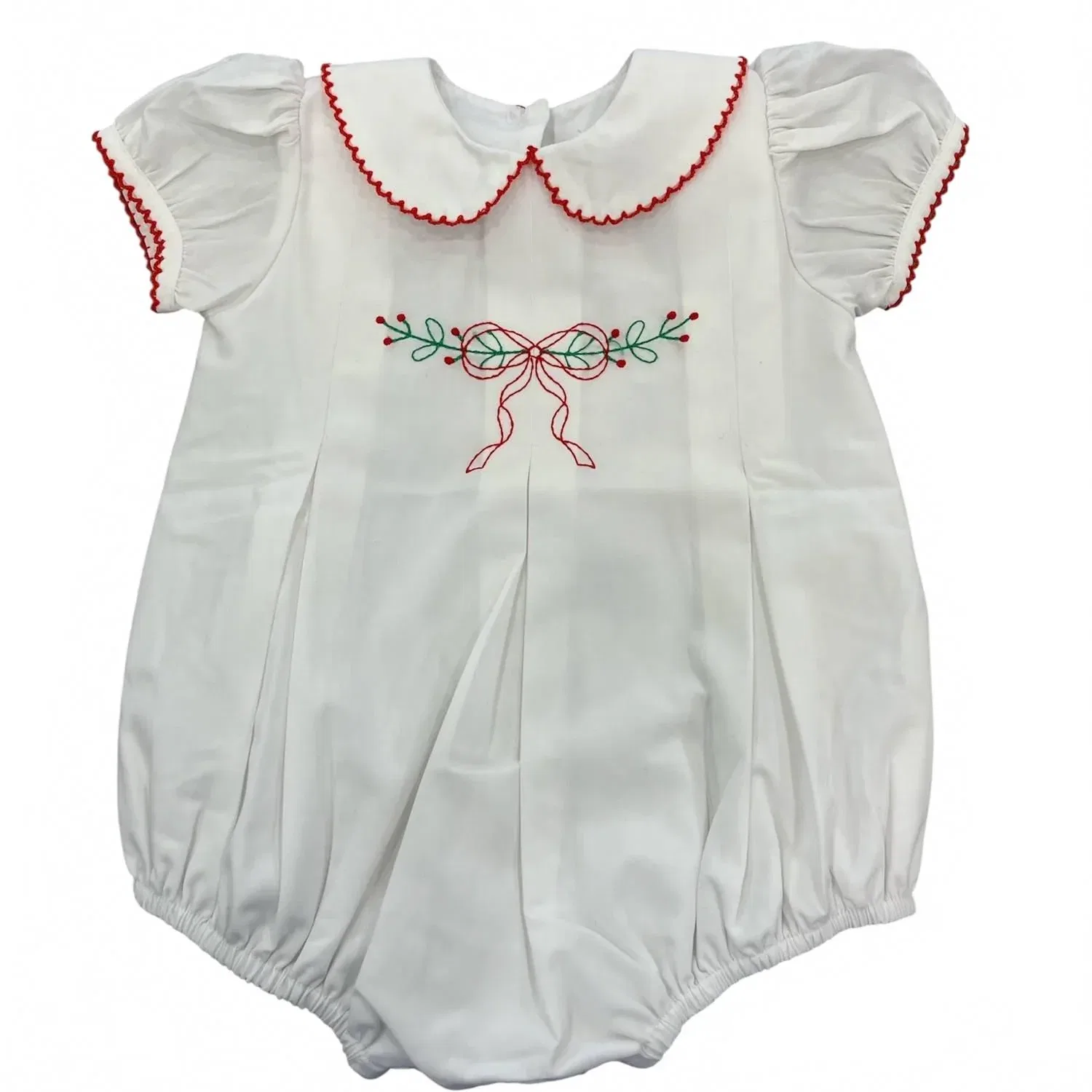 Детский боди-комбинезон с вышивкой Holly Days Bubble Whimsy Bay Kids, White