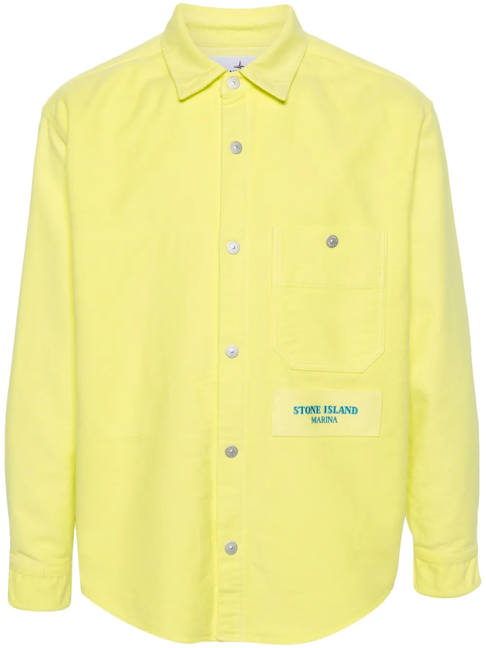 

Рубашка с вышитым логотипом Stone Island, желтый