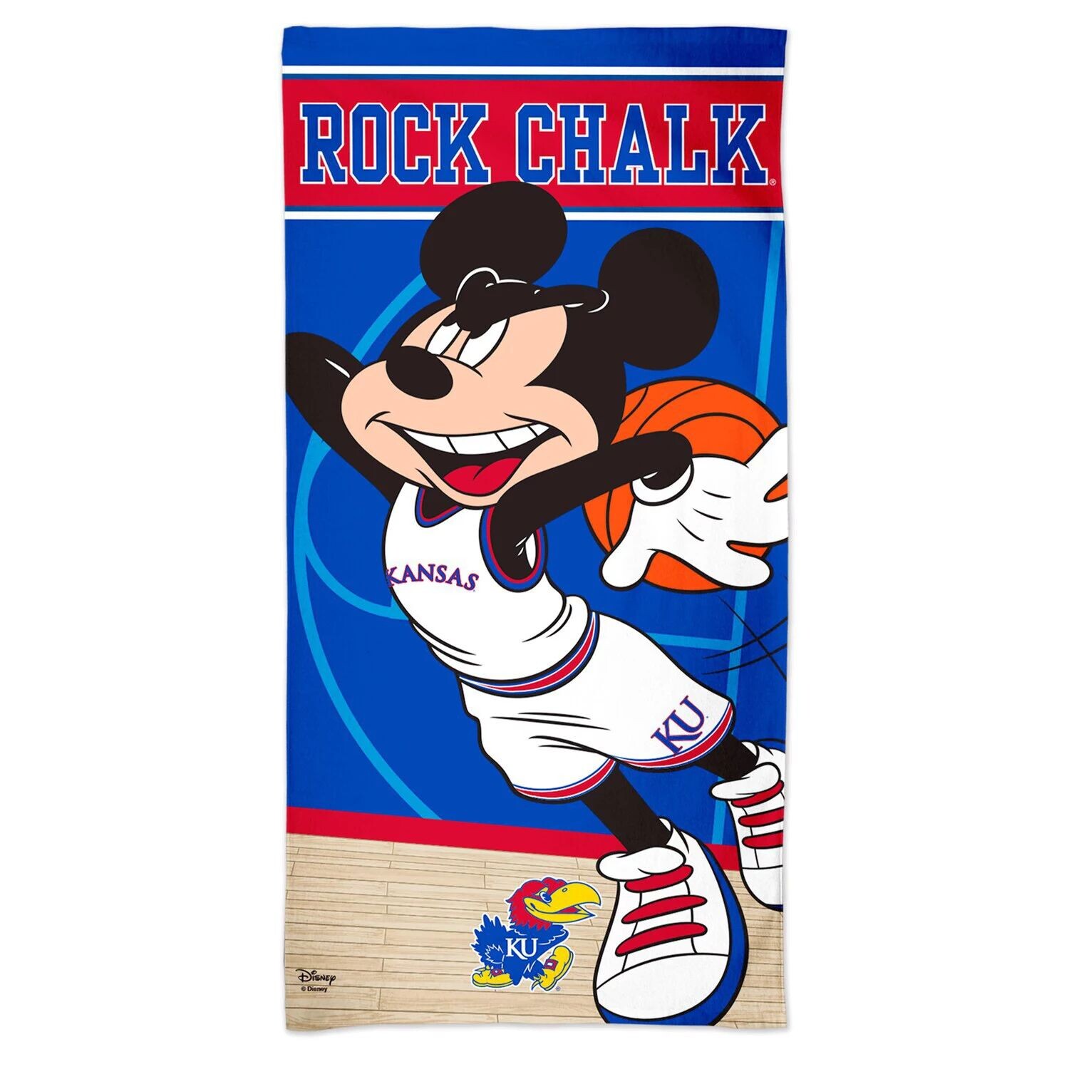 

Пляжное полотенце WinCraft Kansas Jayhawks 30 x 60 дюймов Disney Spectra