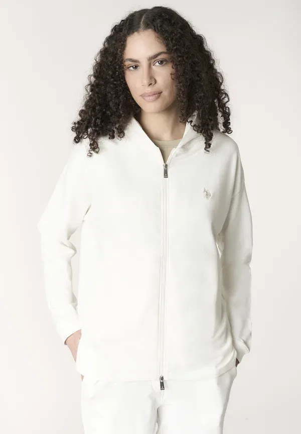 Худи на молнии из дышащего материала U.S. Polo Assn., Bianco, белый