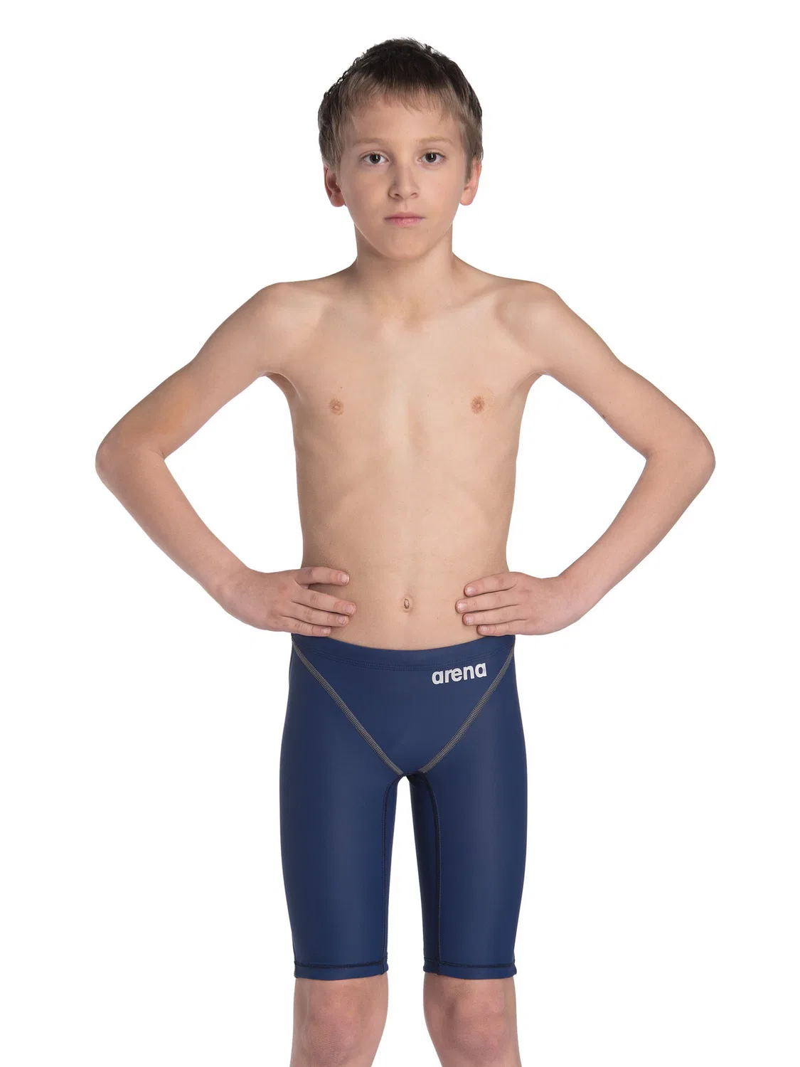 Спортивный купальник Arena Athletic Swimwear POWERSKIN ST NEXT JAMMER JR в цвете Night Blue — фото 3