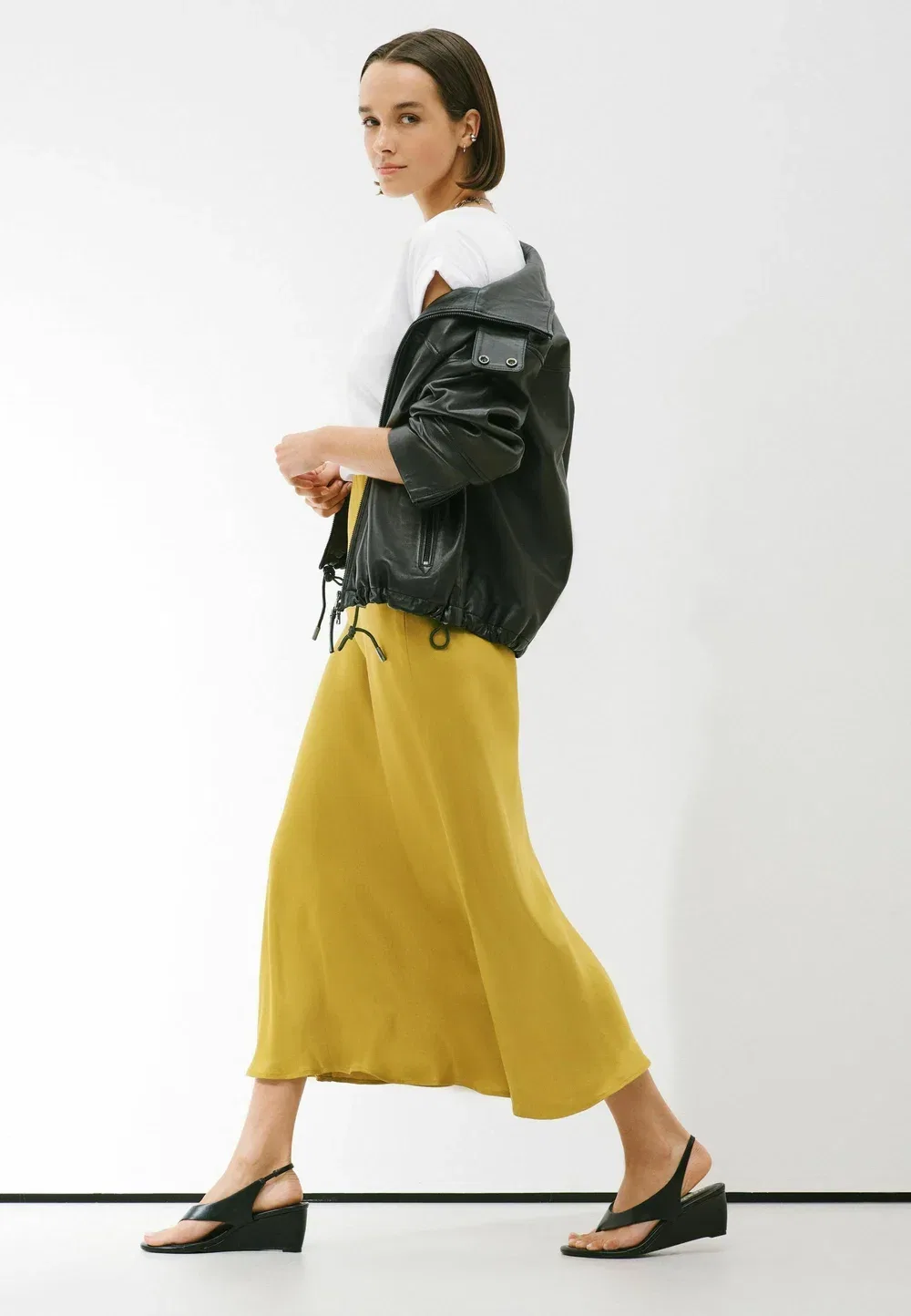 Юбка А-силуэта Next, Olive Green — фото 3