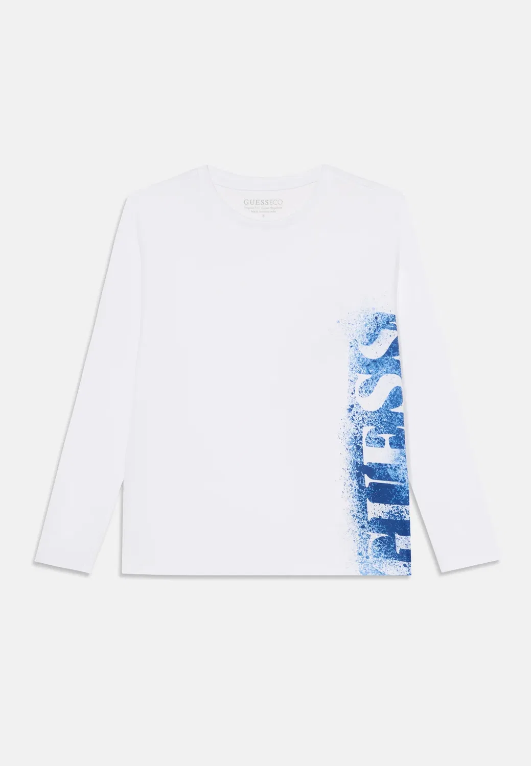 Футболка с длинными рукавами с логотипом Junior Guess, Pure White — фото 3