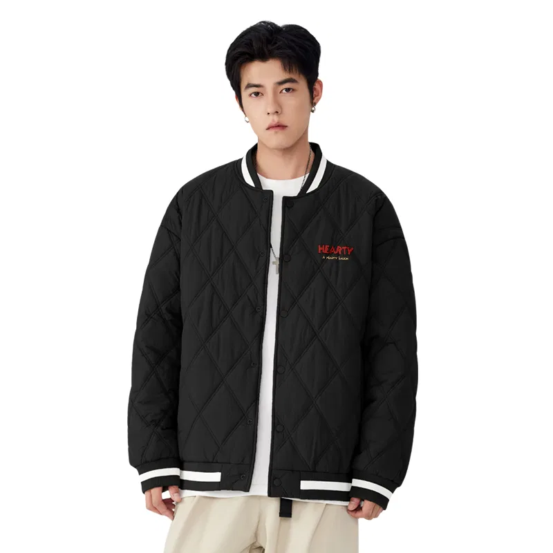Детская пуховая куртка с бейсбольным воротником MINISO, Gray Green (B Hearty Chest Logo) — фото 3