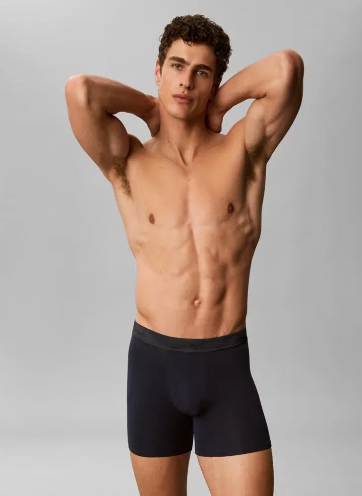 Боксеры-брифы с принтом комплект 3 шт Icon Calvin Klein, серо-зеленый — фото 2