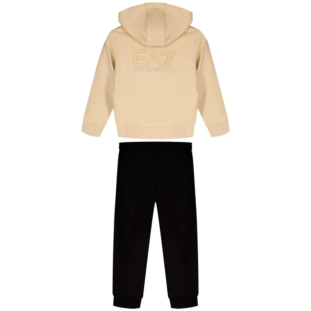 Детский спортивный костюм для мальчиков из хлопка EA7 EMPORIO ARMANI, Black — фото 2