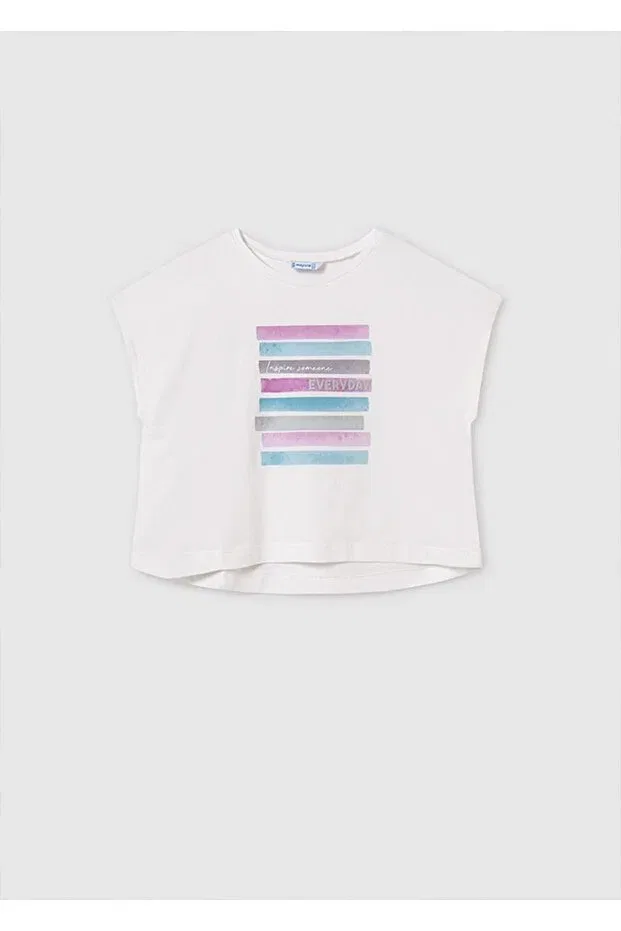 Детская футболка для девочек с принтом Summer Girl's Printed T-Shirt Mayoral, Black