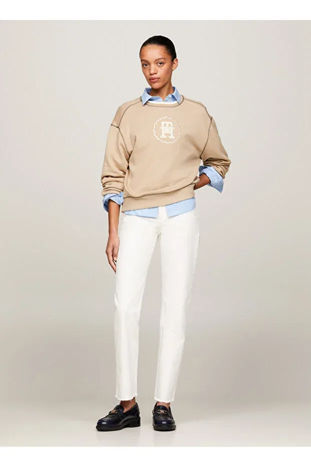 Женские джинсы с высокой посадкой Tommy Hilfiger, Ecru