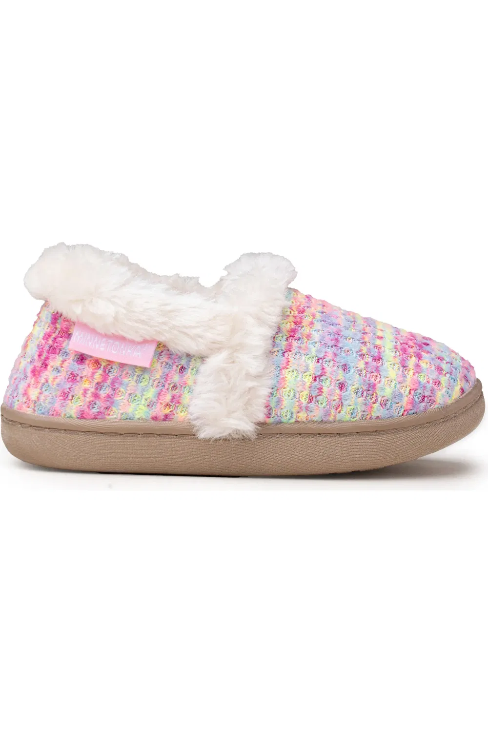 Тапочки детские с подкладкой из искусственного меха Daina Minnetonka, Bright Multi — фото 3